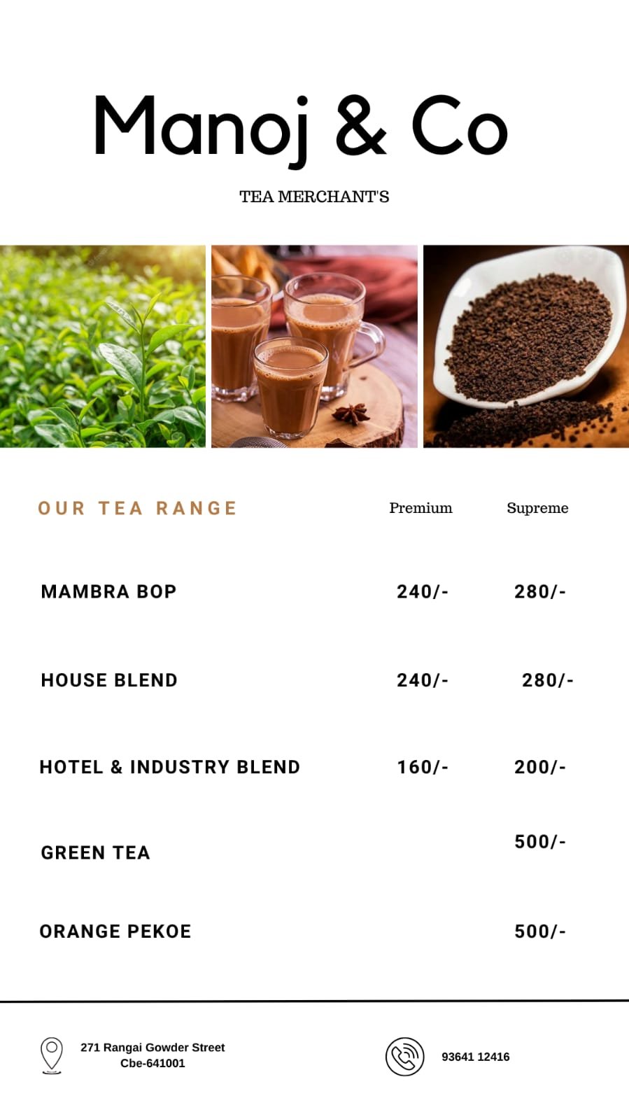 Manoj & Co| TEA MERCHANTS