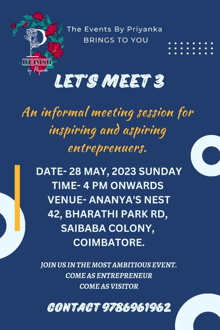 Lets Meet | Date- 28 May, 2023 Sunday | Time- 4 Pm onwards